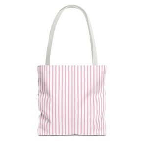 Pink Stripe Tote Bag